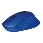 Logitech M330 SILENT PLUS - Mouse - 3 pulsanti - senza fili - 2.4 GHz - ricevitore wireless USB - blu